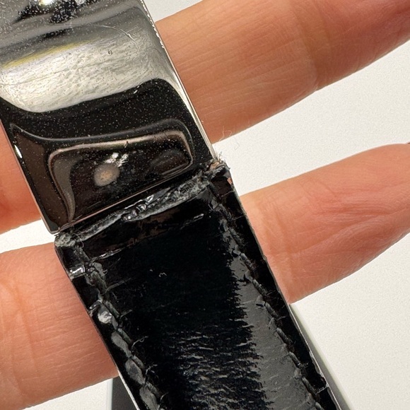 Authentic Gucci Metal Handle Canvas & Leather Shoulder Bag Black - Picture 8 of 16